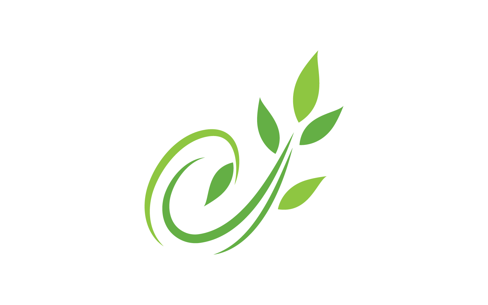 Eco green leaf illustration design template