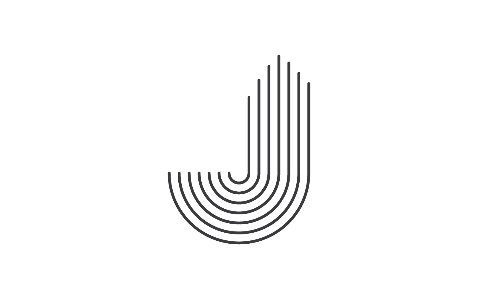 Initial J letter logo icon vector design