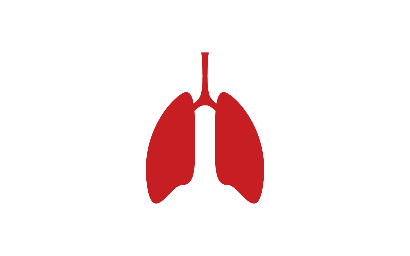 Lungs illustration vector template flat design