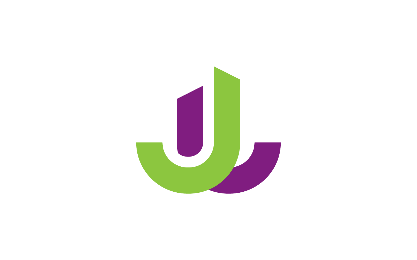 Modèle de conception vectorielle du logo initial de la lettre J