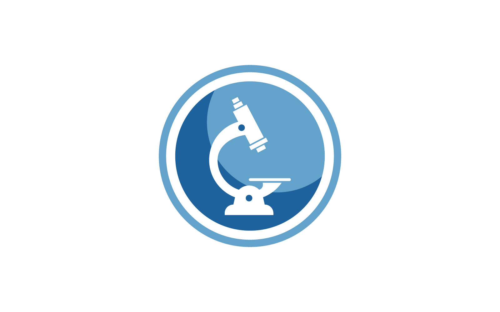 Modèle vectoriel d'icône d'illustration de logo de microscope
