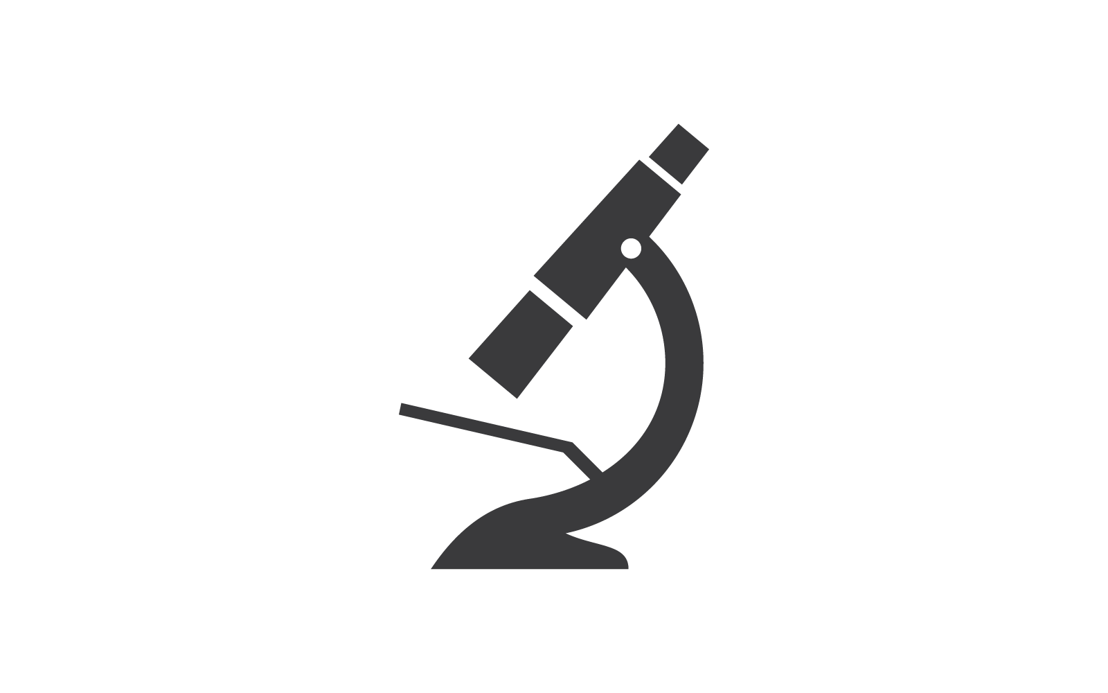 Modello di disegno vettoriale dell'icona del logo del microscopio