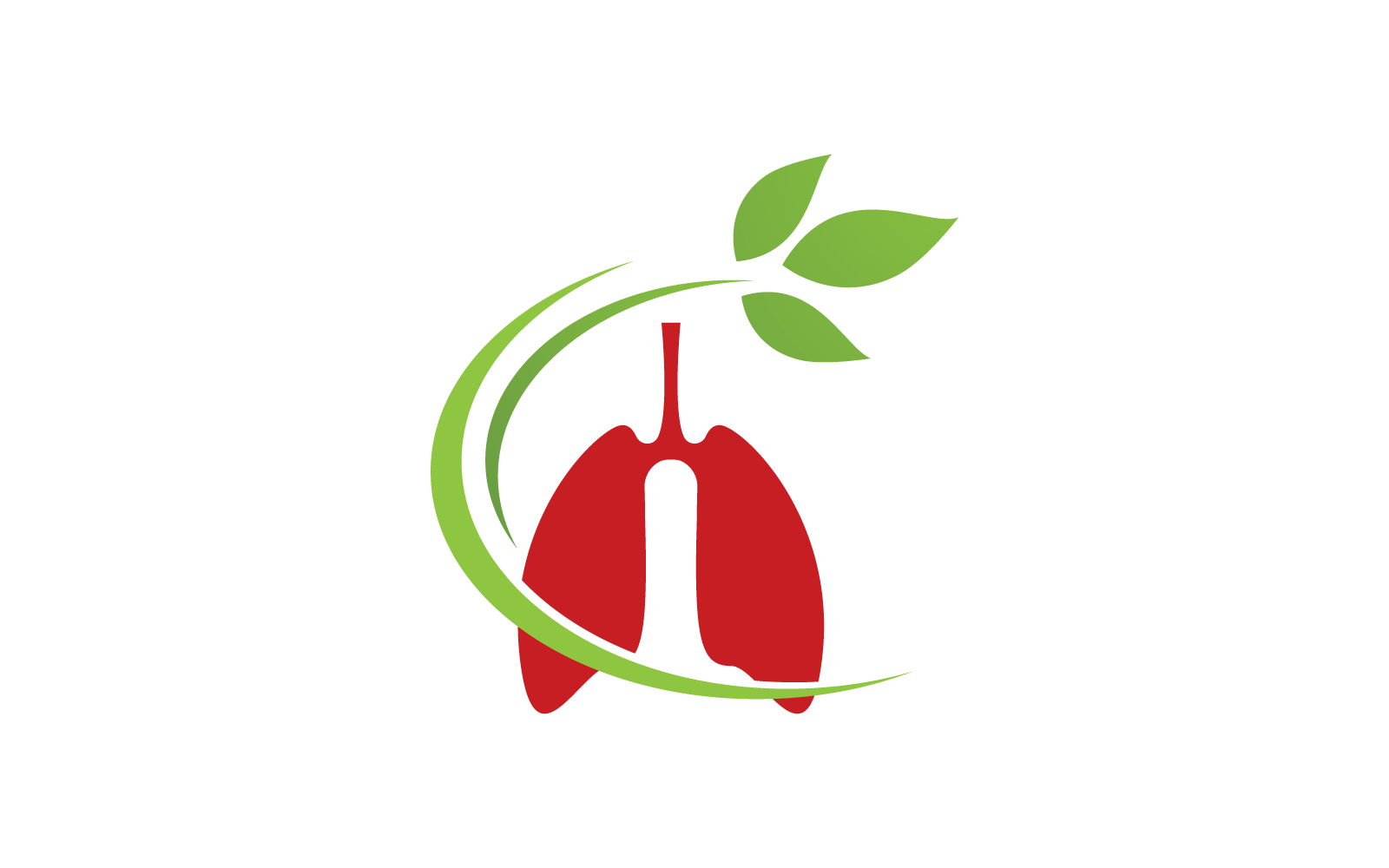Plantilla de diseño plano de plantilla de vector de ilustración de pulmones