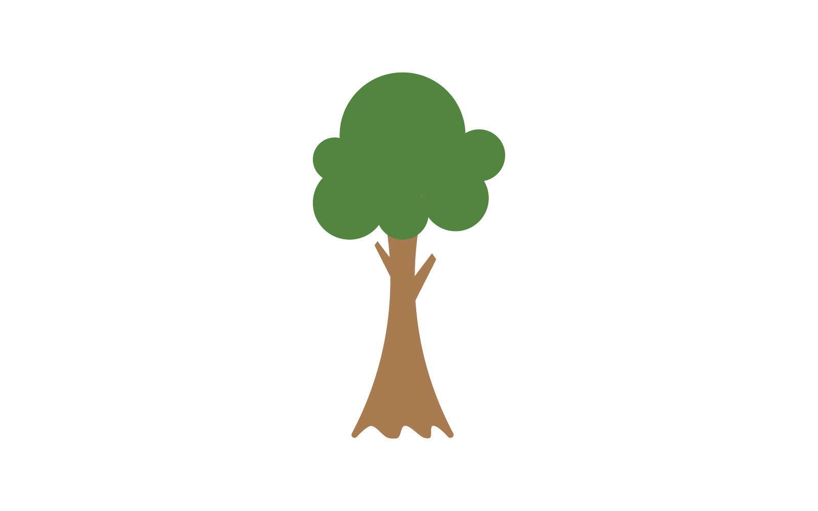 Strom příroda ilustrace logo šablona vektor plochý design