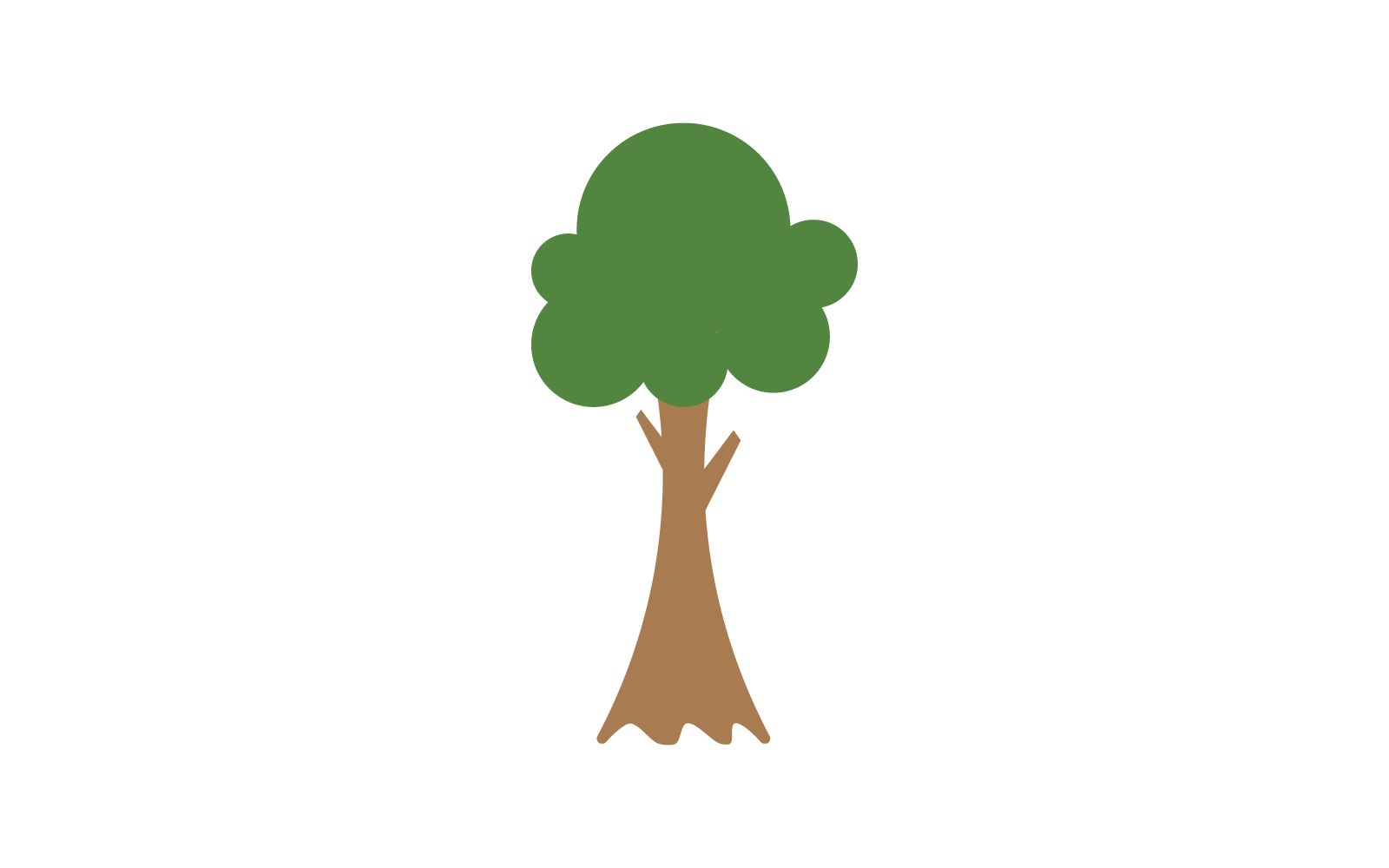 Tree nature illustration logo template vector flat design