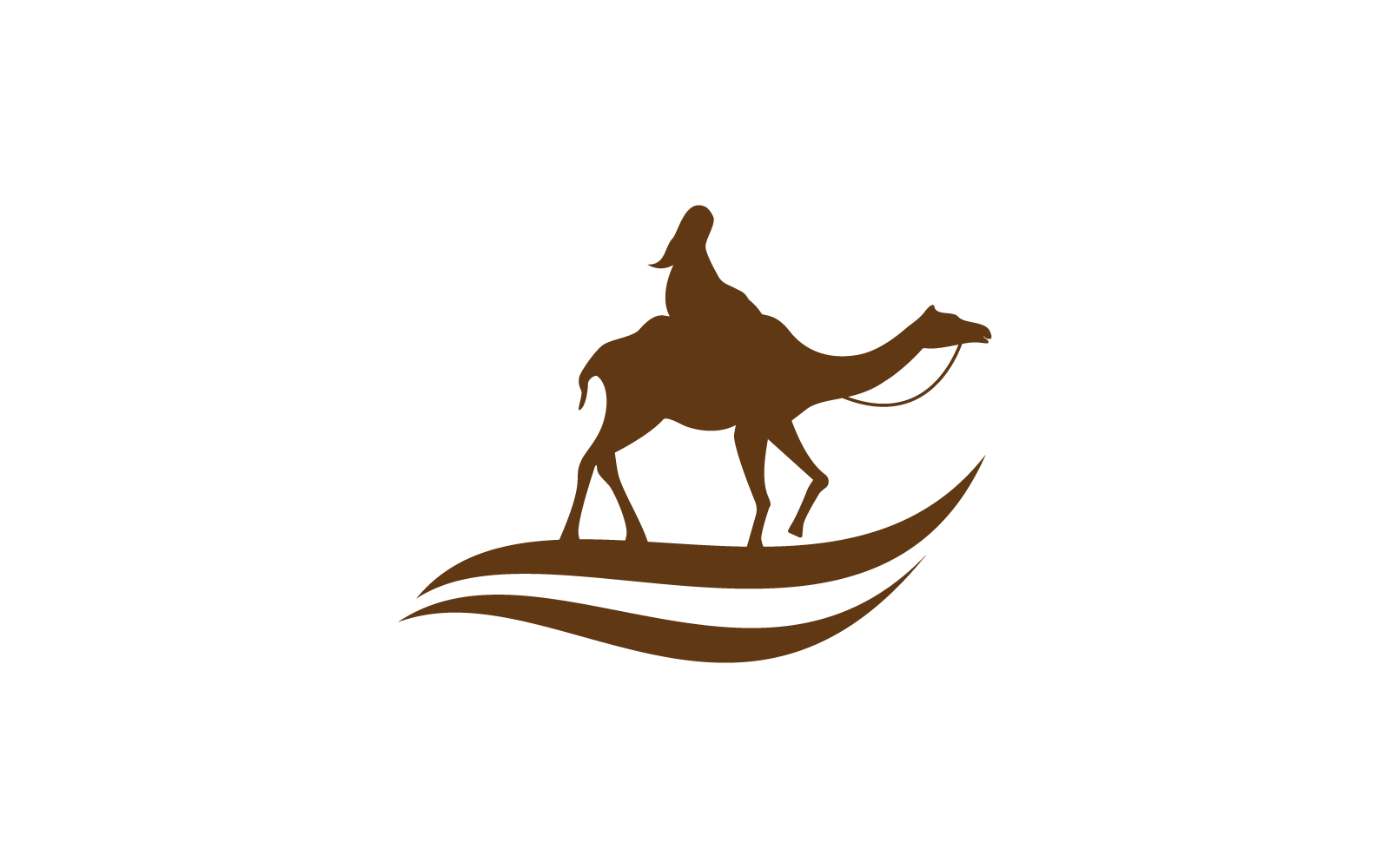 Camel illustration logo vector flat design Logo Template