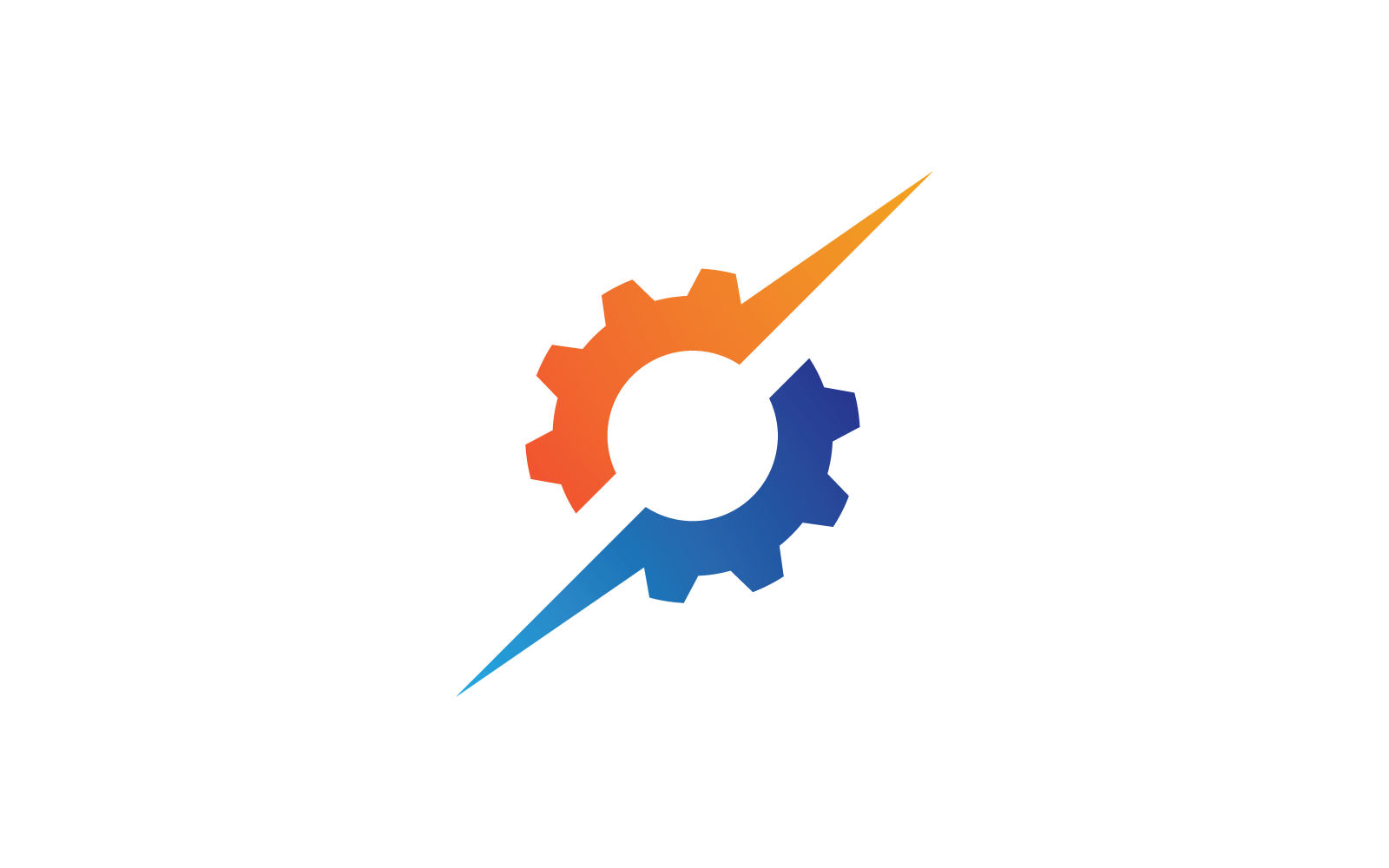 Gear technology logo illustration flat design
