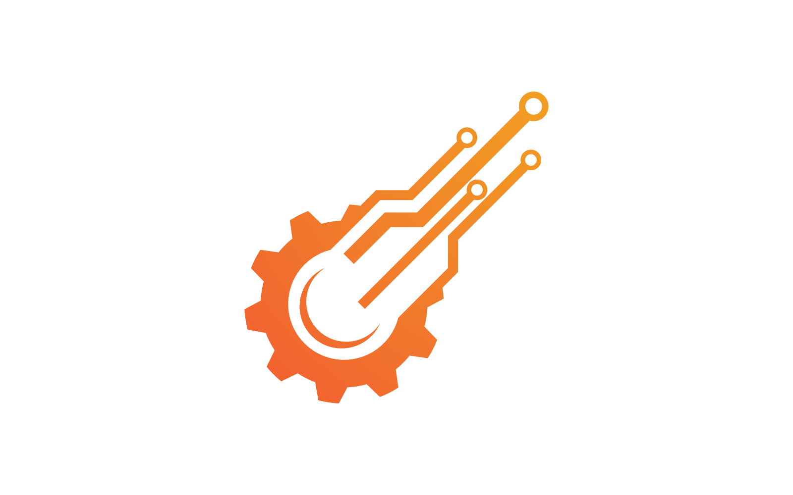 Gear technology logo vector illustration flat design Logo Template