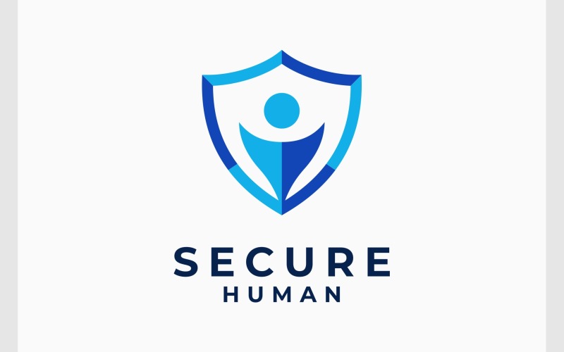 Human Secure People Protection Logo Logo Template