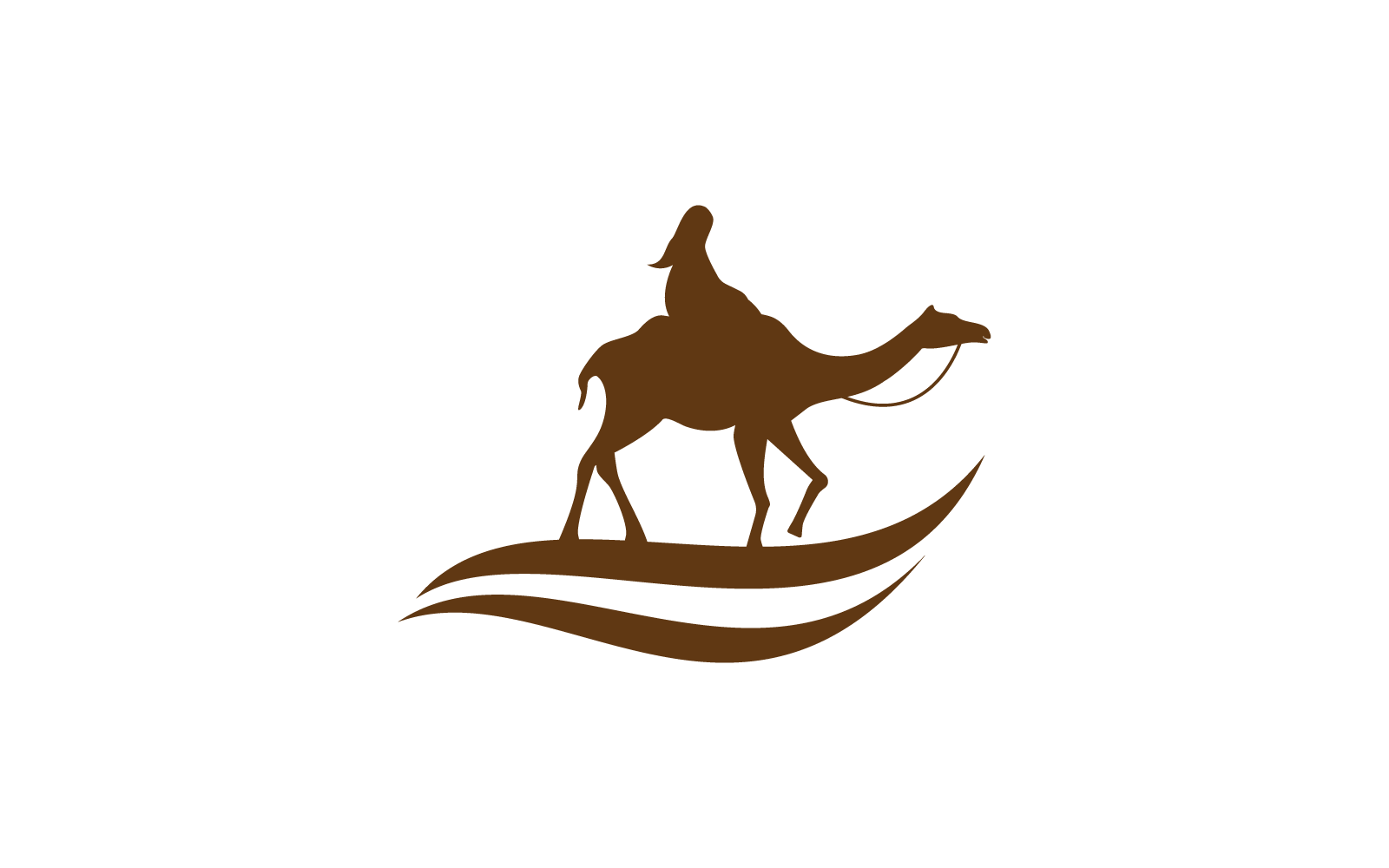 Kameel illustratie logo vector plat ontwerp