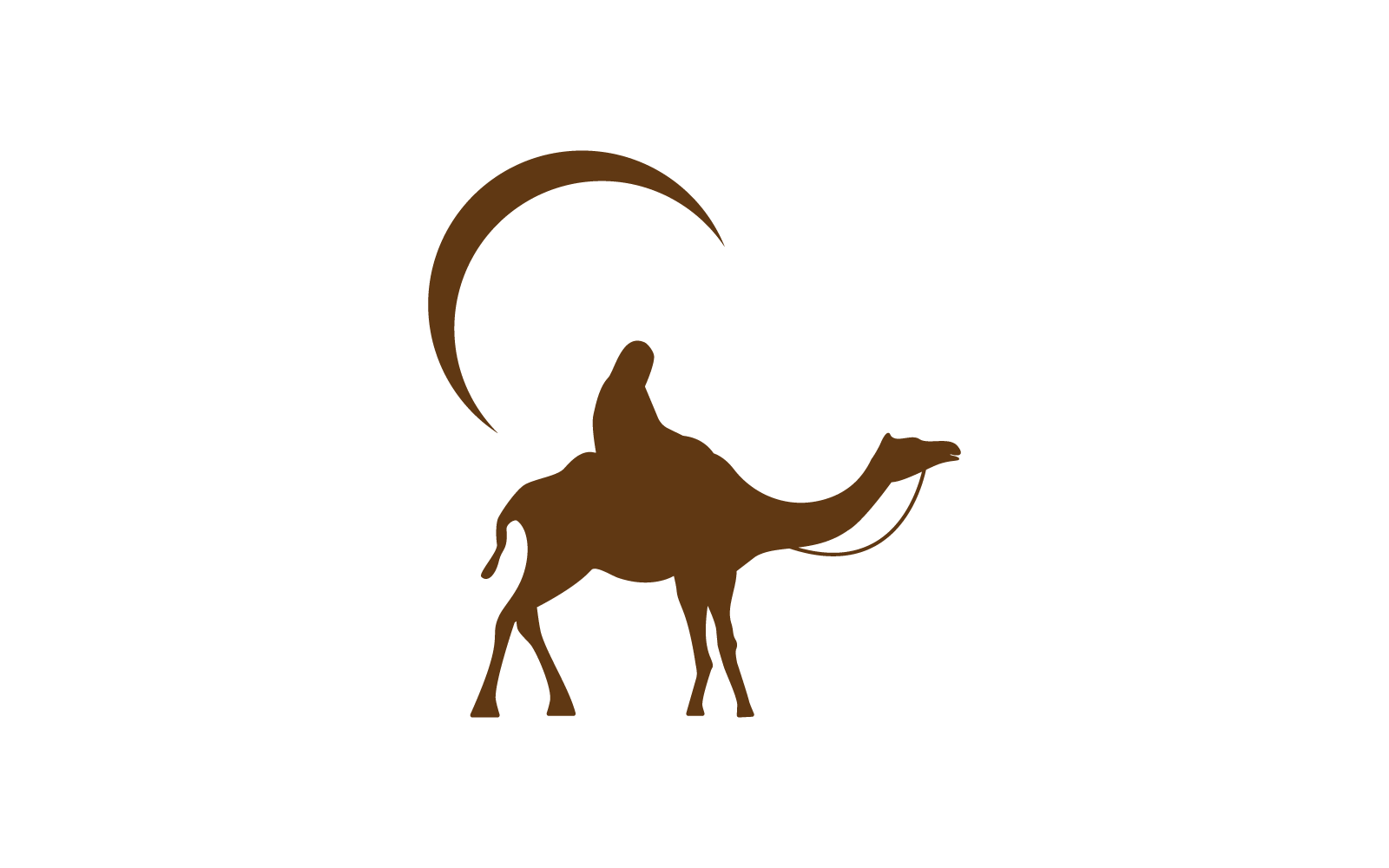 Kameel logo pictogram vector platte ontwerp