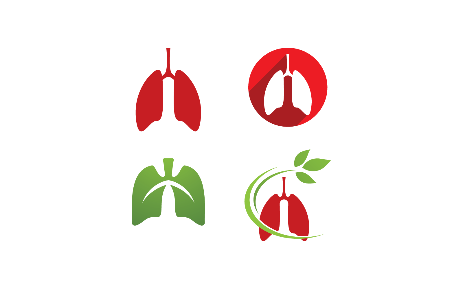 Lungs illustration logo template flat design Logo Template