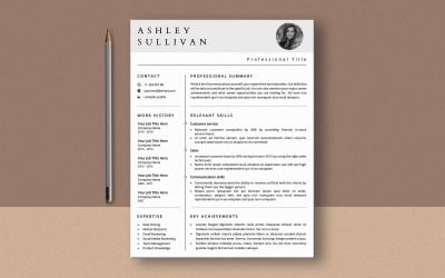 Ashley Sullivan MS Word-funktionell CV-mall