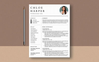 Chloe Parker Frau Word Resume Vorlage