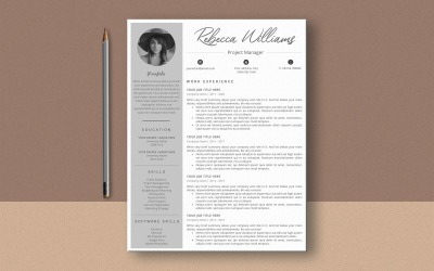 Creatief CV-sjabloon voor MS Word, modern CV en sollicitatiebriefsjabloon