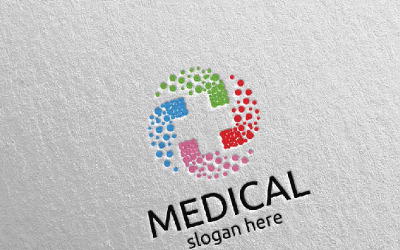 Modelo de logotipo do Cross Medical Hospital Design 95