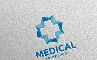 Modèle de logo Cross Medical Hospital Design 96