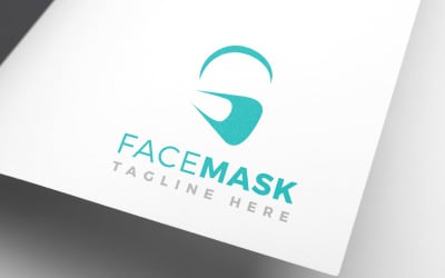 Disegno astratto del logo della maschera facciale