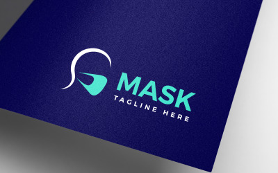 Diseño de logotipo de máscara facial abstracta creativa