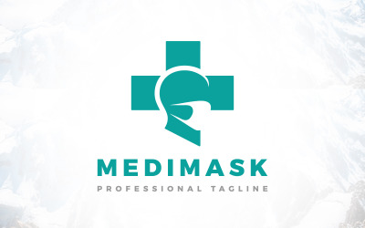 Diseño de logotipo de mascarilla quirúrgica médica