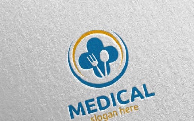 Food Cross Medical Hospital 91 Logo Template