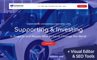 Fundação - Organização Moto CMS 3 Template
