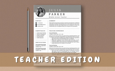 Julia Parker Ms Word Teacher Resume Template