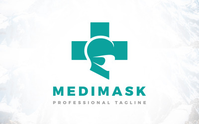 Medicinsk kirurgisk ansiktsmask logotypdesign
