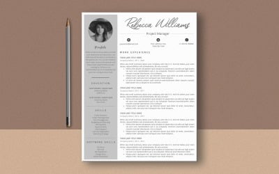 Plantilla de CV creativo para MS Word, CV moderno y plantilla de carta de presentación