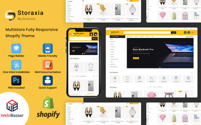 Reszponzív Storaxia - Multipurpose Shopify sablon 100019