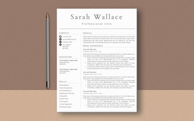 Šablona pro životopis "Sarah Wallace Ms Word" #100078