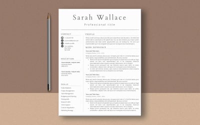 Sarah Wallace Ms Word Resume Template