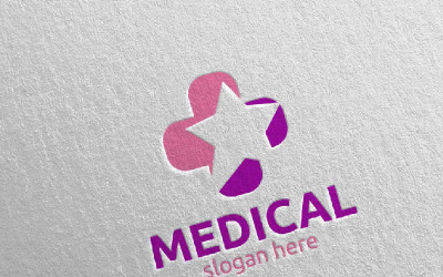 Modèle de logo Star Cross Medical Hospital 92