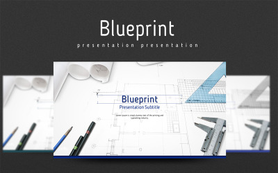 Blueprint PowerPoint Template #100125