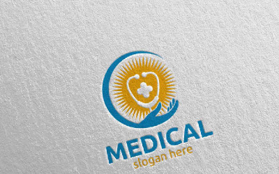 Modèle de logo Cross Medical Hospital Design 111