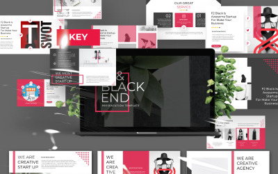 F2 Black Presentation PowerPoint template