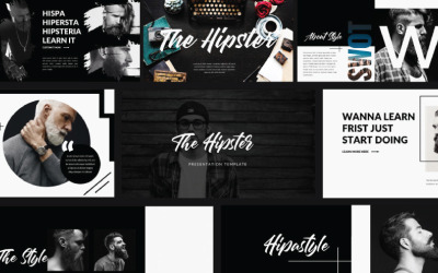 Hipster bemutató PowerPoint sablon