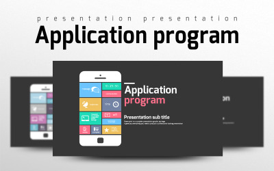 Modelo de programa de aplicativo em PowerPoint
