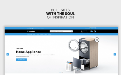 Responsywny szablon Shopify Basket - The Electronics & Supermarket Premium #100144