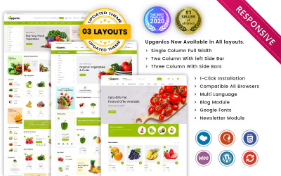 Upganic: el tema premium de WooCommerce de la mega tienda