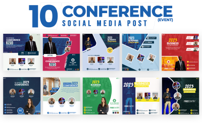 "Event & Conference 10 Post" - Шаблон для соцмереж №100317