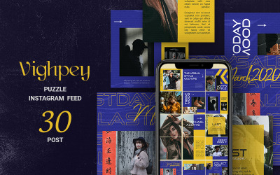 Vighpey Puzzle Instagram Feed Szablon mediów społecznościowych