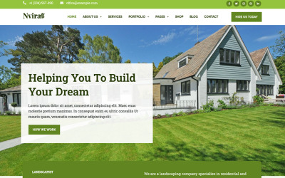 Nvira - Trädgårdsskötsel och landskapsarkitektur med WordPress Elementor-tema