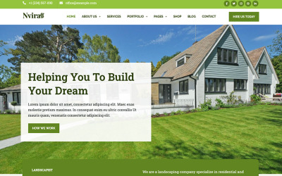 Nvira - Tuin- en landschapsarchitectuurdiensten met WordPress Elementor-thema