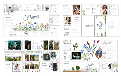 Virág PowerPoint sablon