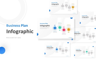 4 Colorful Gears Process Infographic Presentation PowerPoint-mall