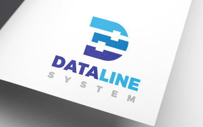 Design de logotipo da Creative Letter D Data Line Technology