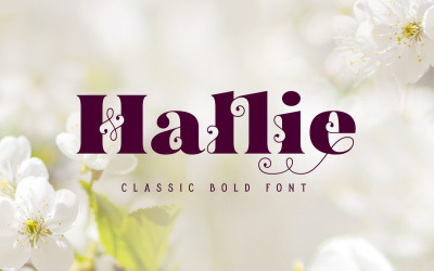 Hallie - Vet klassiek lettertype