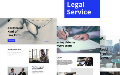 Yasal Hizmetler Web Sitesi PSD Şablonu