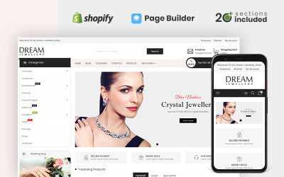 Álom ékszerüzlet Shopify téma